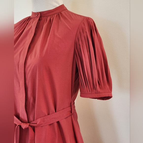 NWT || DEREK LAM 10 CROSBY || size 0, tiered dress, a-line, short sleeved - Picture 5 of 12